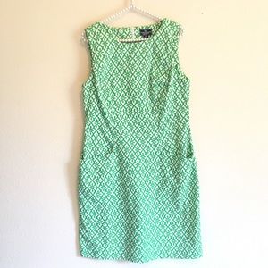 Cute American Living Green and White Sheath Dress